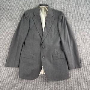 Vintage Chaps Ralph Lauren Suit Jacket 40R Gray Wool Striped Premium Filene's